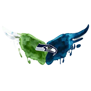 Seahawks Logo With Watercolor Effect PNG Vks29