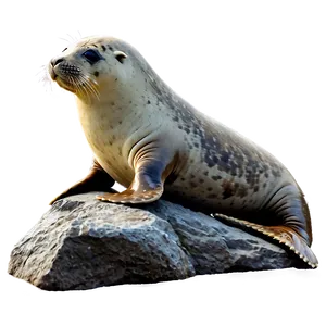 Seal On Rock Png 05242024 PNG image