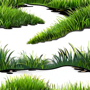 Seamless Cartoon Grass PNG 06122024