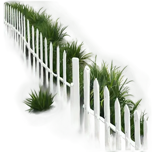 Seamless Horizontal White Fence PNG 58