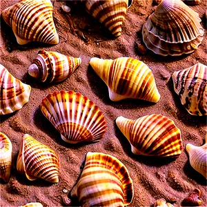 Seashells In The Sand PNG Oco PNG