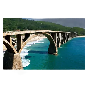 Seaside Coastal Bridge Png 05242024 PNG image