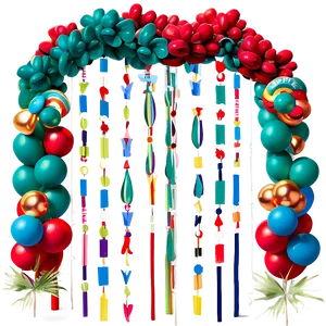 Seasonal Balloon Garland Trends PNG Bxx55