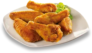 Seasoned Chicken Wings Plate PNG image