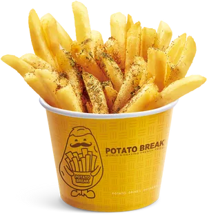 Seasoned French Friesin Cup PNG image