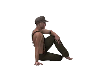 Seated Manin Capand Tank Top