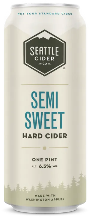 Seattle Cider Semi Sweet Hard Cider Can PNG image
