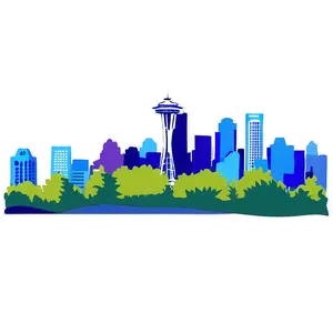 Seattle Cityscape Outline Png 06252024 PNG image