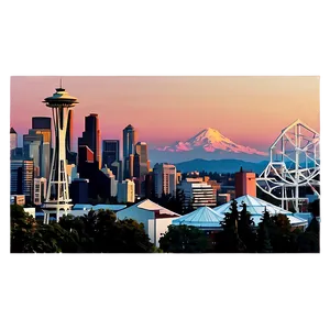 Seattle Skyline From Kerry Park PNG Nin28 PNG