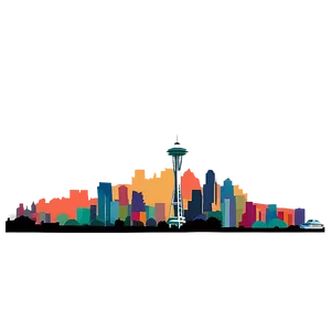 Seattle Skyline Illustration PNG 06252024