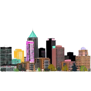 Seattle Skyline Panorama PNG Shs8