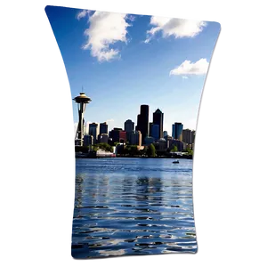 Seattle Skyline Reflection In Water PNG 6 PNG