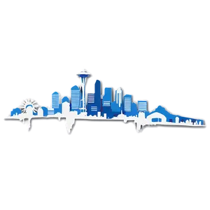 Seattle Skyline With Blue Sky Png Aor PNG image