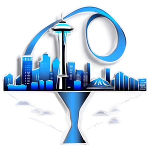 Seattle Skyline With Mountains Background Png 06252024 PNG image