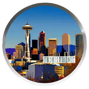 Seattle Skyline With Olympic Mountains PNG 19