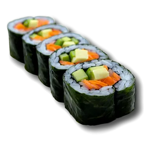 Seaweed Sushi Roll PNG 06282024