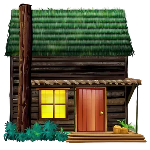 Secluded Cabin Building PNG 05242024