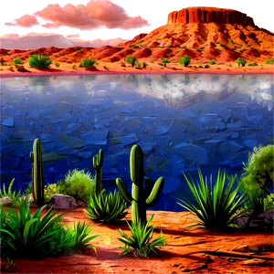 Secluded Mesa Oasis PNG 10