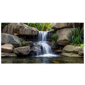 Secluded Waterfall Oasis Photo PNG Apa