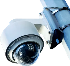 Security Camera Mountedon Wall PNG image