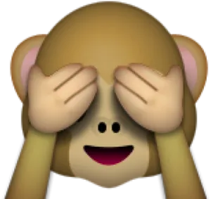 See No Evil Monkey Emoji PNG image