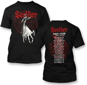 Seether Band Tour Tshirt2017 PNG image