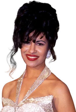 Selena Quintanilla Glamorous Look PNG image