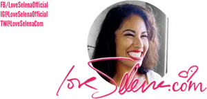 Selena Quintanilla Smiling Portrait PNG image