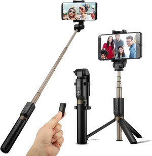 Selfie Stickand Tripod Combo PNG image