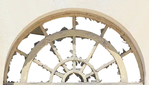 Semi Circular Broken Window Architecture PNG image