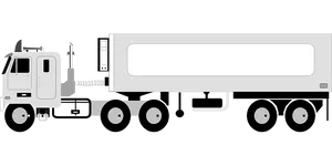 Semi Truck Silhouette Graphic