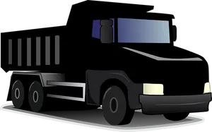 Semi Truck Silhouetteat Night