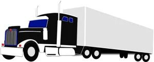 Semi Truck Vector Illustration PNG
