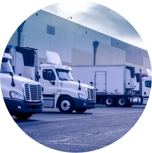 Semi Trucks Parkedat Distribution Center PNG