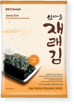 Sempio Jaerae Gim Seaweed Packaging PNG image