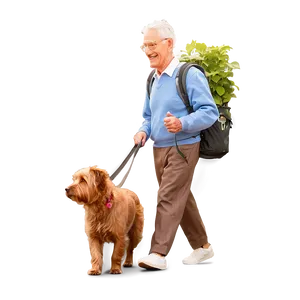 Senior Dog Walking Png 26 PNG image