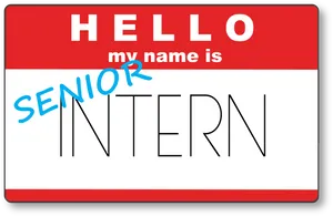 Senior Intern Name Tag PNG image