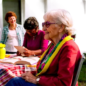Seniors At Book Club PNG Vub38 PNG
