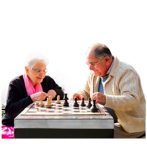 Seniors Playing Chess Png Dct55 PNG image