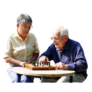 Seniors Playing Chess Png Xrn40 PNG image