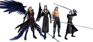 Sephiroth Evolution Poses PNG
