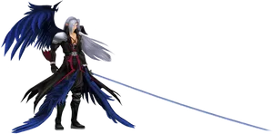 Sephiroth Final Fantasy Villain PNG