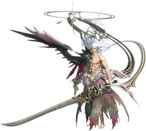 Sephiroth Final Fantasy Villain Artwork PNG image