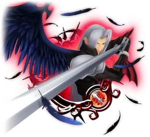 Sephiroth Final Fantasy Villain PNG