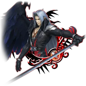 Sephiroth Final Fantasy Villain PNG image