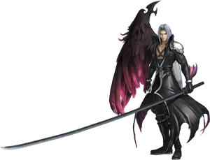 Sephiroth Final Fantasy Villain PNG image