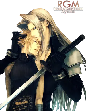 Sephirothand Cloud Artwork PNG