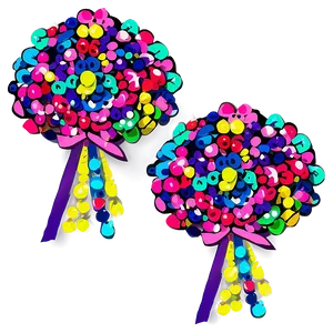Sequin Pom Poms PNG 06132024