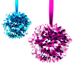 Sequin Pom Poms PNG 87