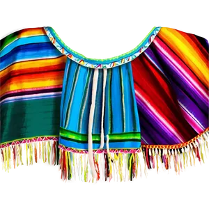 Serape Mexican Poncho PNG Vql